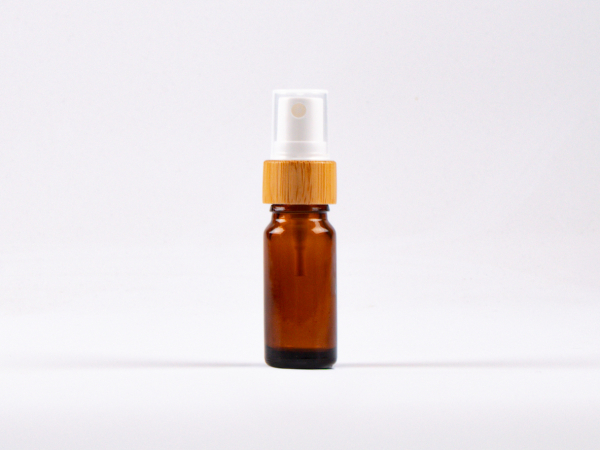 Braunglasflasche 10 ml – Zerstäuber Bambus