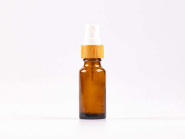 Braunglasflasche 20 ml - Zerstäuber Bambus