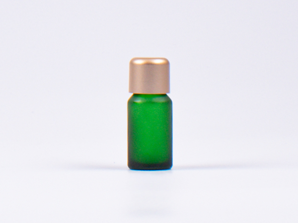 Grünglasflasche 10ml, mit Tropfmontur Gold