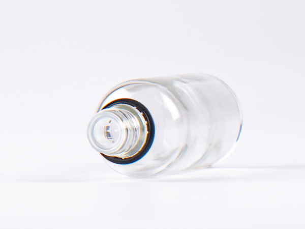 Klarglasflasche 10ml, mit Schraubverschluss & Giessring