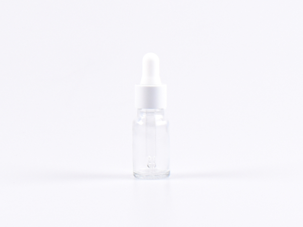 Klarglasflasche 10ml, mit Pipette weiss