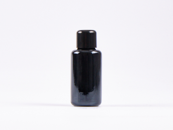 MIRON Violettglasflasche 30 ml - Schraubverschluss Schwarz