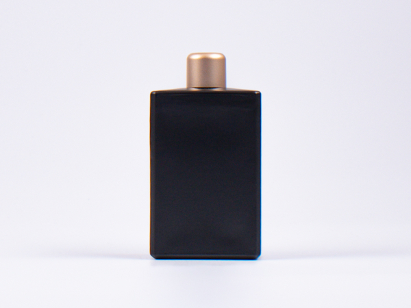 Schwarzglasflasche Miro 100 ml - Tropfmontur Gold