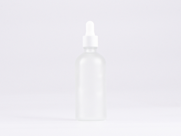 säuremattierte Flasche 100ml, mit Pipette weiss