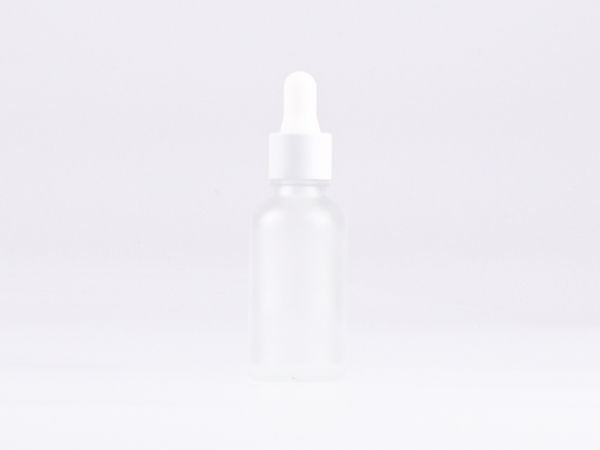 säuremattierte Flasche 30ml, mit Pipette weiss