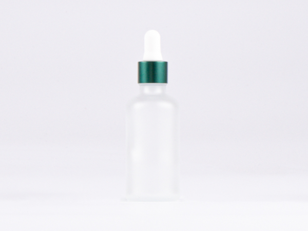 säuremattierte Flasche 50ml, mit Pipette grün-matt
