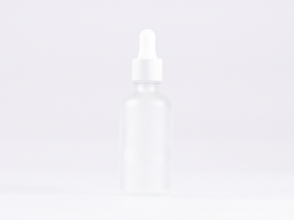 säuremattierte Flasche 50ml, mit Pipette weiss