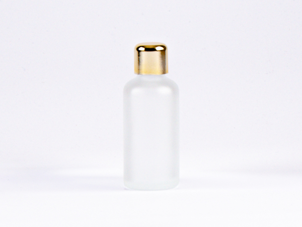säuremattierte Flasche 50ml, mit Tropfmontur Gold