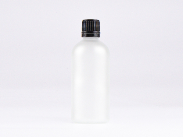 säuremattierte Flasche 100ml, mit Schraubverschluss OV