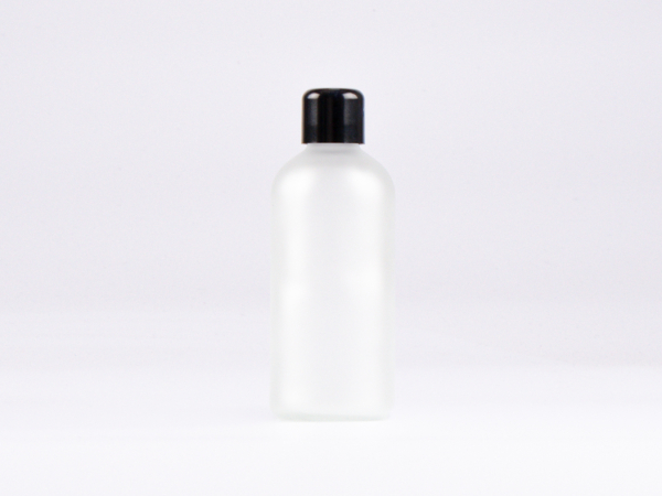 säuremattierte Flasche 100ml, mit Schraubverschluss schwarz