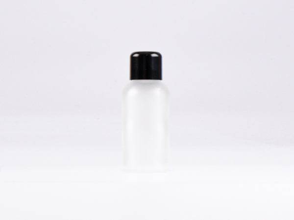 säuremattierte Flasche 30ml, mit Schraubverschluss schwarz