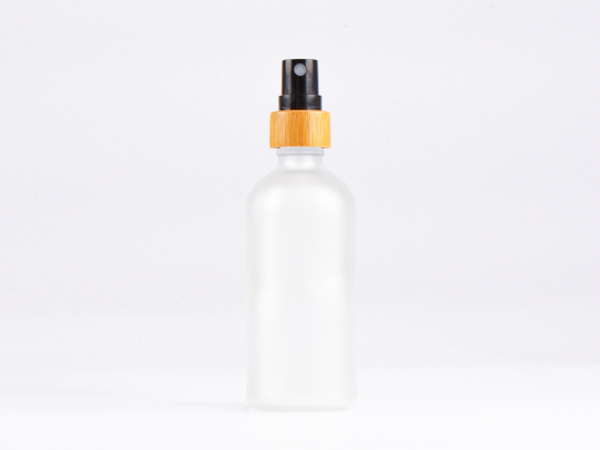 säuremattierte Flasche 100ml, mit Zerstäuber Bambus
