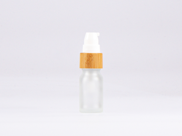 säuremattierte Flasche 10ml, mit Lotionspumpe Bambus