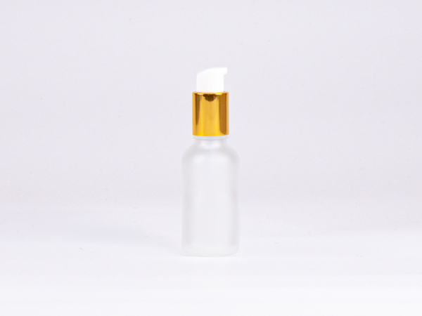 säuremattierte Flasche 30 ml - Lotionspumpe Aluminium