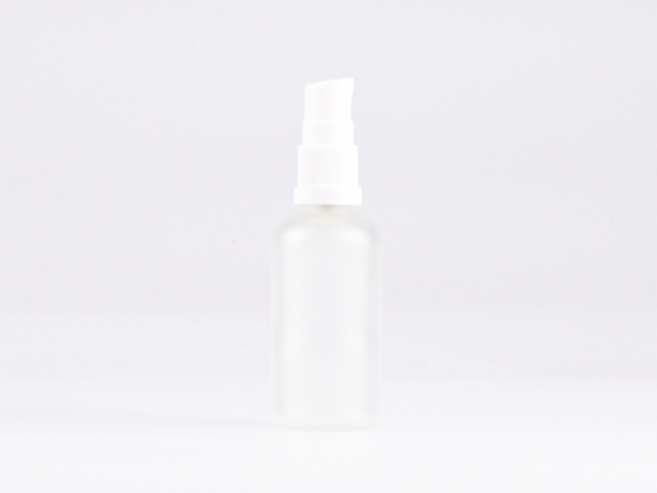 säuremattierte Flasche 50ml, mit Lotionpumpe Kunststoff