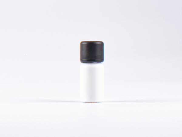 Weissglasflasche 10ml, mit Schraubverschluss & Giessring