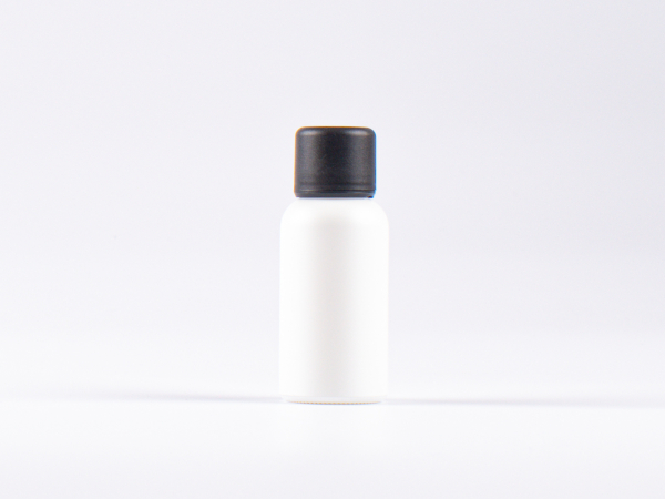 Weissglasflasche 30ml, mit Schraubverschluss & Giessring