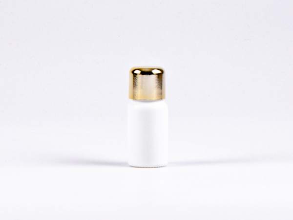 Weissglasflasche 10ml, mit Tropfmontur Gold gold
