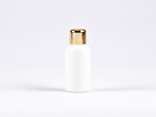 Weissglasflasche 30ml, mit Tropfmontur Gold gold