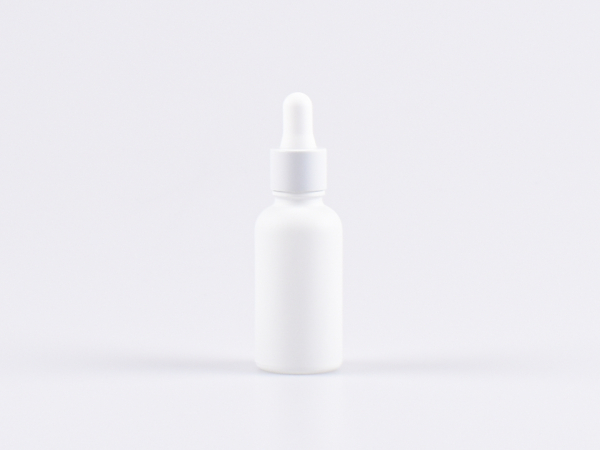 Weissglasflasche 30ml, mit Pipette weiss