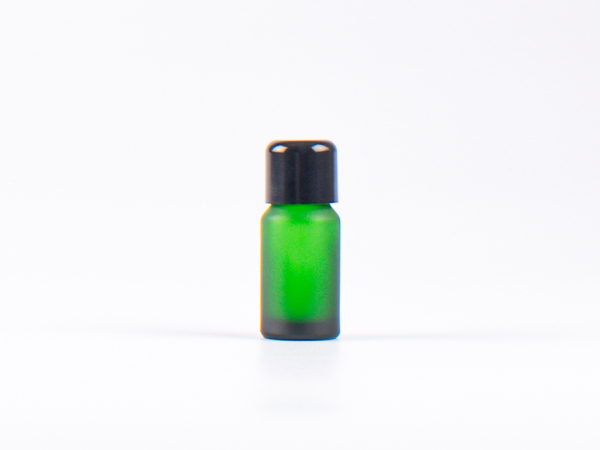 Grünglasflasche 10ml, mit Tropfmontur schwarz