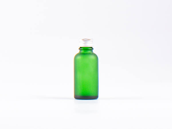 Grünglasflasche 30ml, mit Schraubverschluss Aluminium