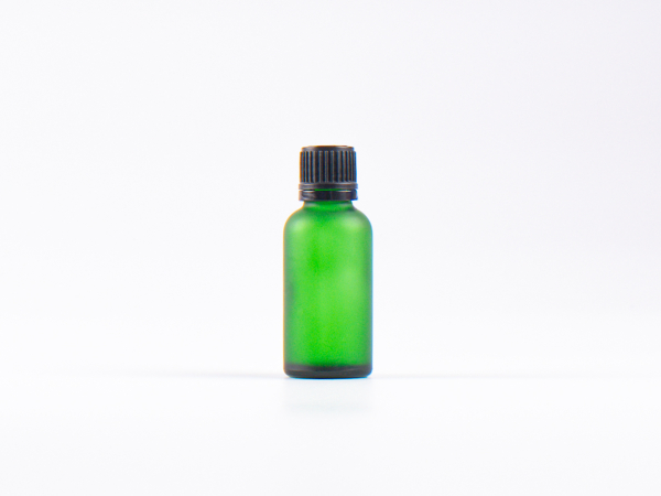 Grünglasflasche 30ml, mit Schraubverschluss OV