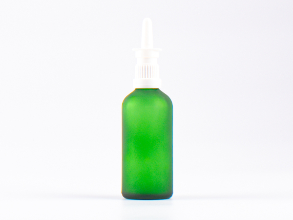 Grünglasflasche 100ml, mit Nasenspray OV