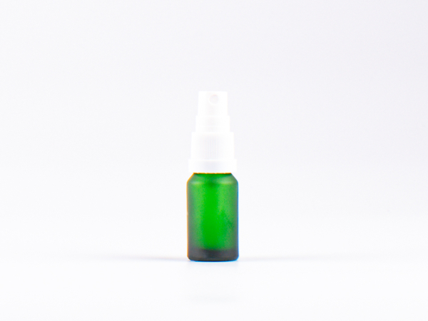 Grünglasflasche 10ml, mit Zerstäuber Kunststoff