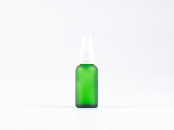 Grünglasflasche 30ml, mit Zerstäuber Kunststoff