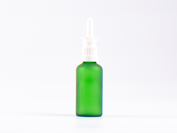 Grünglasflasche 50ml, mit Nasenspray OV