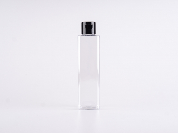 Flasche "Karl" 200ml, mit FlipTop oder DiscTop Verschluss, weiss/schwarz