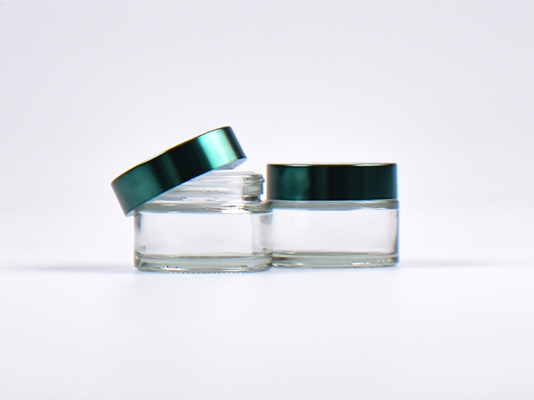 Klarglasdose 30ml, Deckel grün