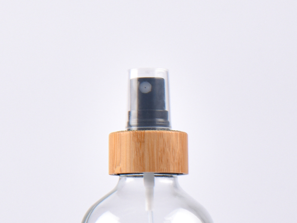 Klarglasflasche 500ml, mit Zerstäuber Bambus