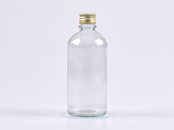 Klarglasflasche 100ml, mit Aludeckel