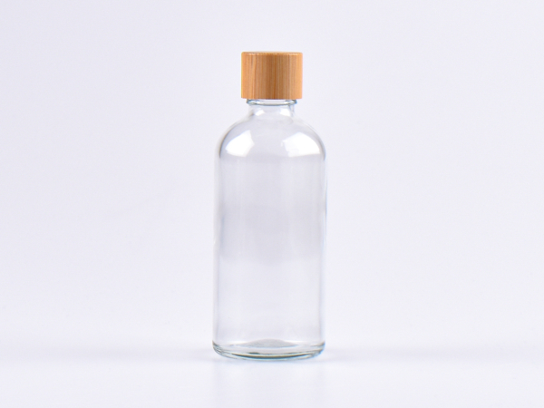 Glasflasche-mit-Schraubverschluss-Tropfmontur-Bambus