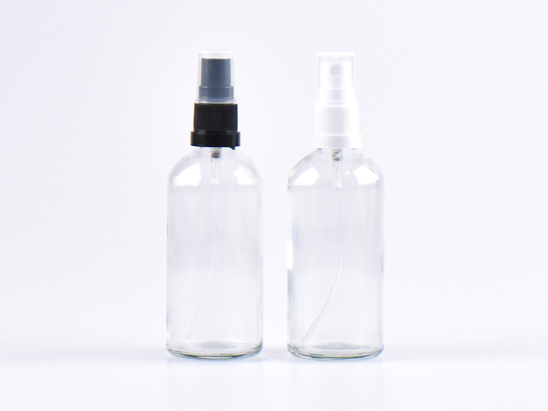 Klarglasflasche 100ml, mit Zerstäuber Kunststoff
