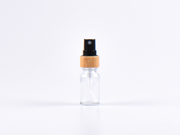 Klarglasflasche 10ml, mit Zerstäuber Bambus