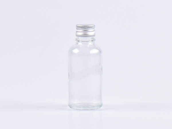 Klarglasflasche 30ml, mit Aludeckel