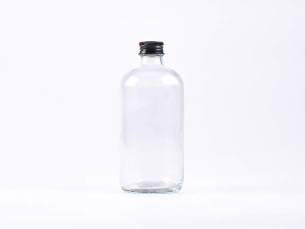 Klarglasflasche 500ml, mit Schraubverschluss Aluminium
