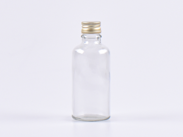 Klarglasflasche 50ml, mit Aludeckel