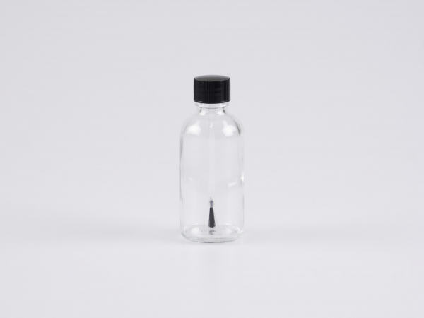 Klarglasflasche 50ml, mit Pinselmontur
