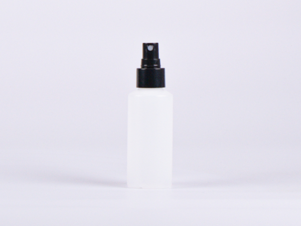 Flasche "Nasa" 100ml, LDPE, mit Zerstäuber weiss/schwarz