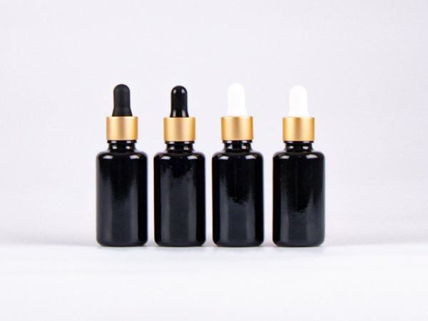 MIRON Violettglasflasche 10ml, mit Pipette gold