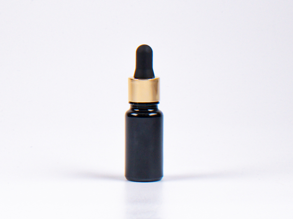 MIRON Violettglasflasche 10ml, mit Pipette gold