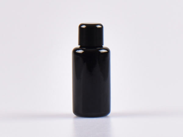 MIRON Violettglasflasche 30ml, mit Schraubverschluss Schwarz