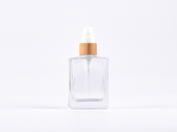 Klarglasflasche Miro 50 ml - Lotionspumpe Bambus