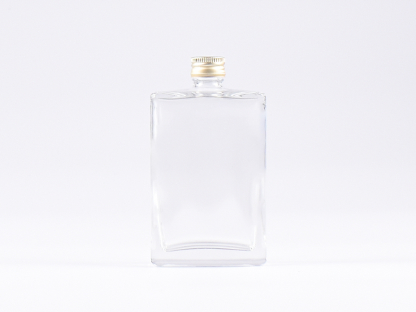 Klarglasflasche "Miro" 100ml, mit Schraubverschluss Aluminium