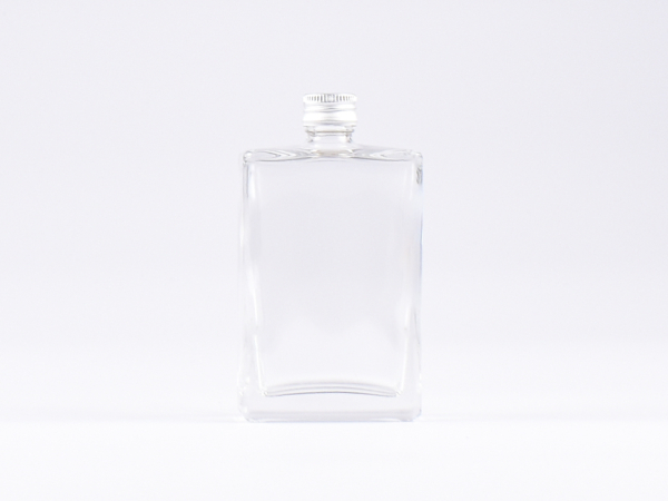Klarglasflasche "Miro" 100ml, mit Schraubverschluss Aluminium