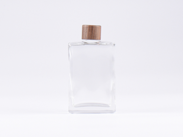 Klarglasflasche "Miro" 100ml, mit Tropfmontur Walnut